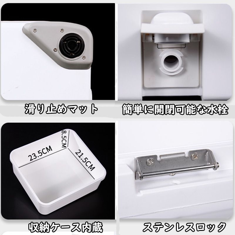  釣り用クーラーボックス 容量22 L 座れる頑丈マッスルボディ 防水 断熱材保温保冷 ハンドル 水栓 肩ベルト付き 保冷力48 h ホワイト グリーン 釣り用ライト 釣り用クーラーボックス フィッシングバッグ ケース