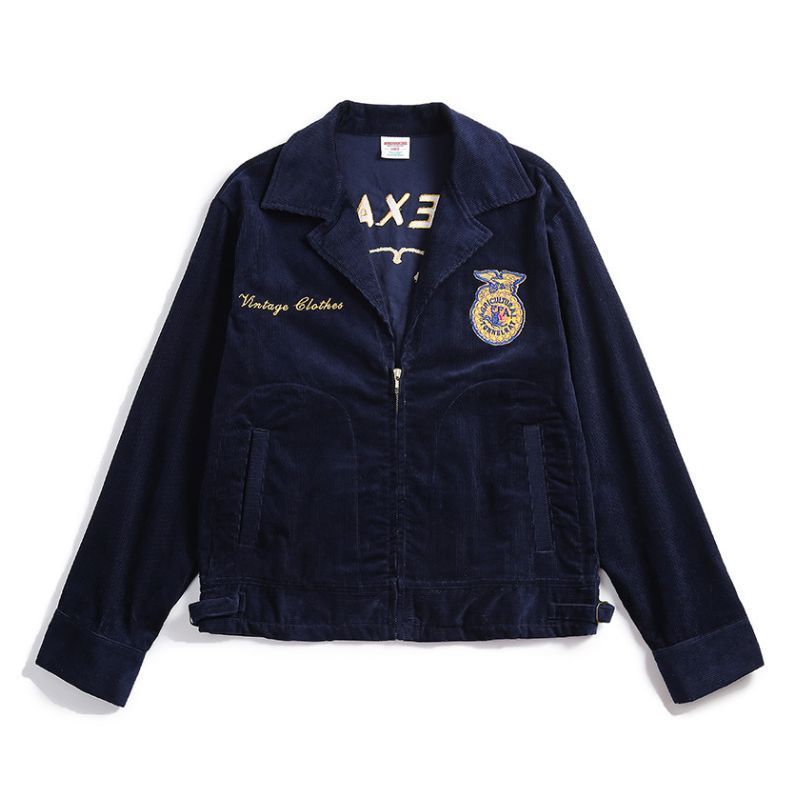 FFA コーデュロイ ジャケット 紺 ネイビー XL メンズ アメカジ 男性用