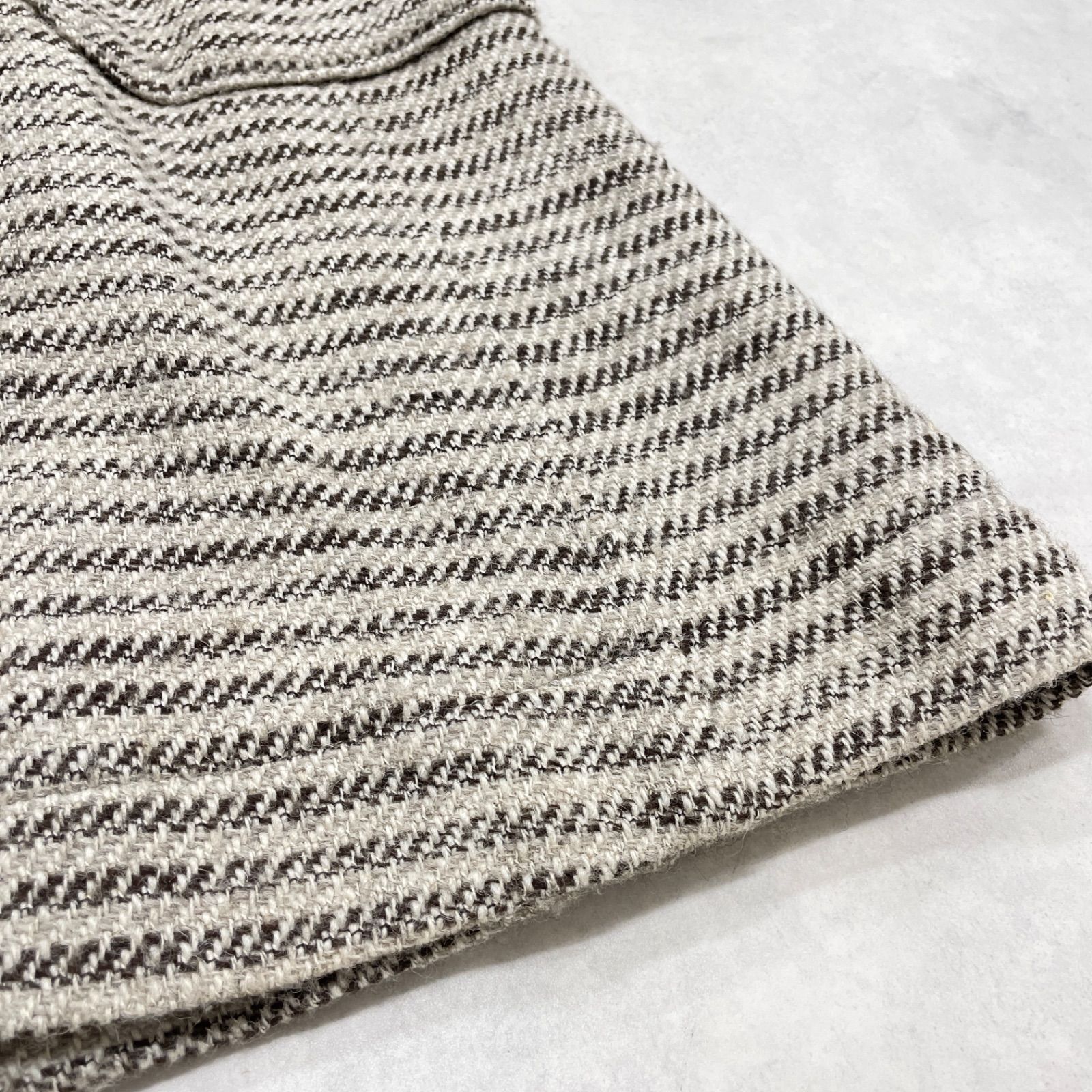 Plantation プランテーション ダッフルコート ロング ボーダー柄