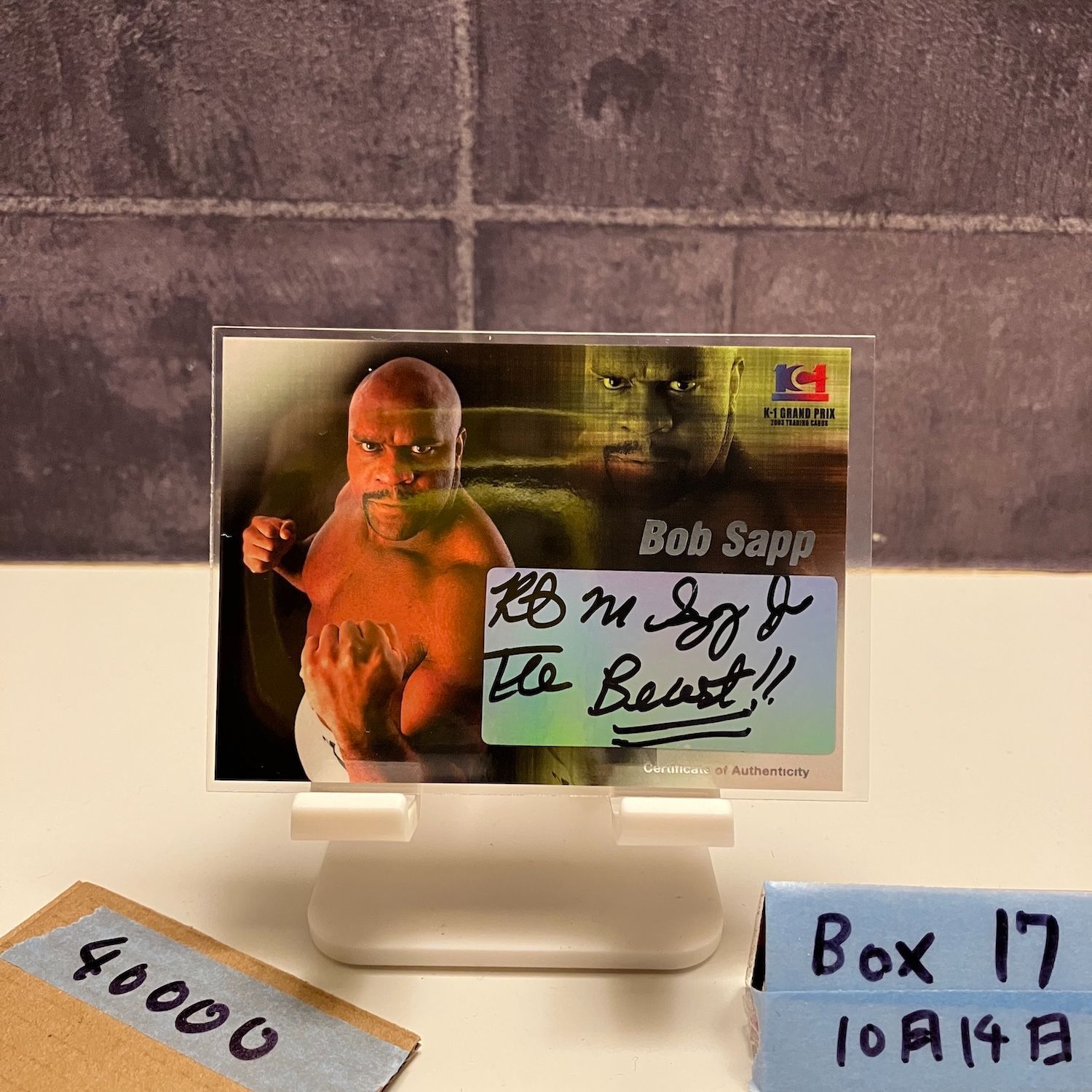 2003 K-1 GRAND PRIX Bob Sapp ボブサップ 44|50 直筆サインカード カード