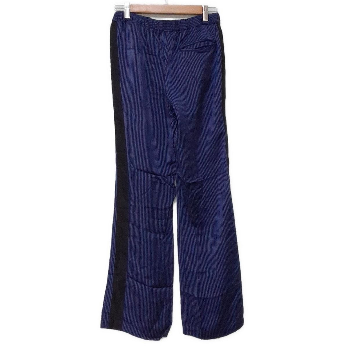 DRIES VAN NOTEN ドリスヴァンノッテン パンツ サイズ46 XL レディース - ネイビー×白×黒 フルレングス ウエストゴム