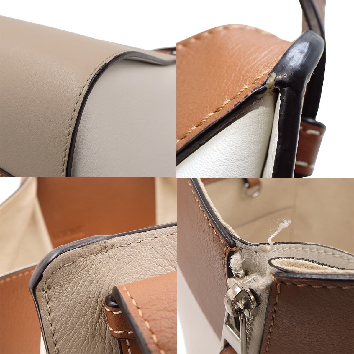 LOEWE(ロエベ) Hammock ハンモック スモールバッグ ハンドバッグ ショルダーバッグ 肩掛け 2WAY カーフ ホワイト白 ブラウン茶 ベージュ シルバー金具 レディース 40802158668【中古】【アラモード】 LOEWE(ロエベ) Hammock ハンモック スモールバッグ ハンドバッグ