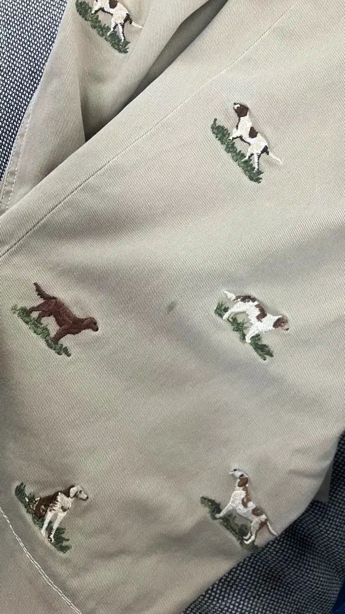90s ポロ ラルフローレン 犬 刺繍 マルチ アジャスタブル チノ パンツ