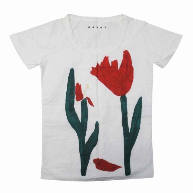 15ss マルニ MARNI チューリップ アウトレット プリント Tシャツ 半袖
