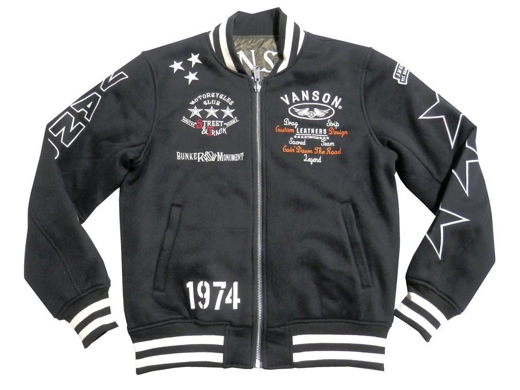 バンソン／vanson／Lサイズ／リバーシブルスタジャン／NVSZ-2417