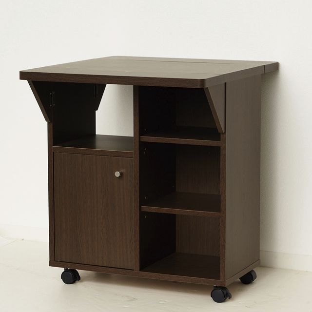 公式 バタ式キッチンワゴン60（ホワイト／ブラウン）