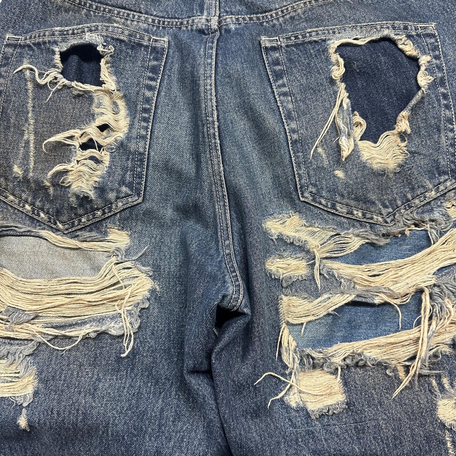 LILDENIMJEAN クラッシュデニムパンツ ジーンズ リトルデニムジーン 