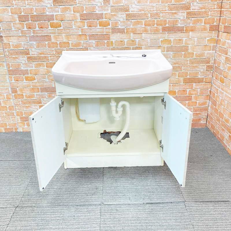 中古品】【中古・訳あり】 National 陶器製 2枚扉タイプ 手洗台 洗面