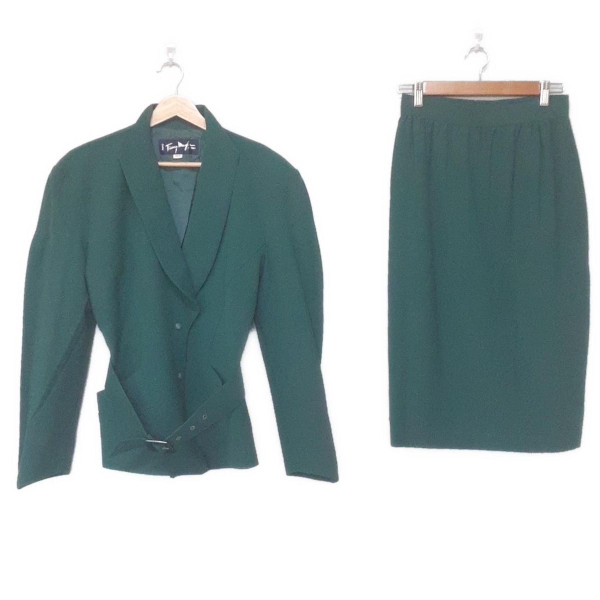 Thierry Mugler ティエリーミュグレー スカートスーツ レディース - ブルーグリーン