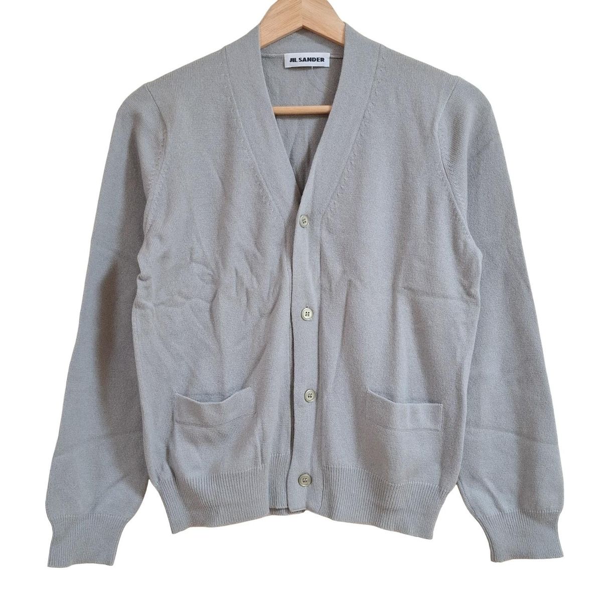 美品　JIL SANDER ライトグレー カーディガン JILSANDER(ジルサンダー) カーディガン サイズ36 S レディース