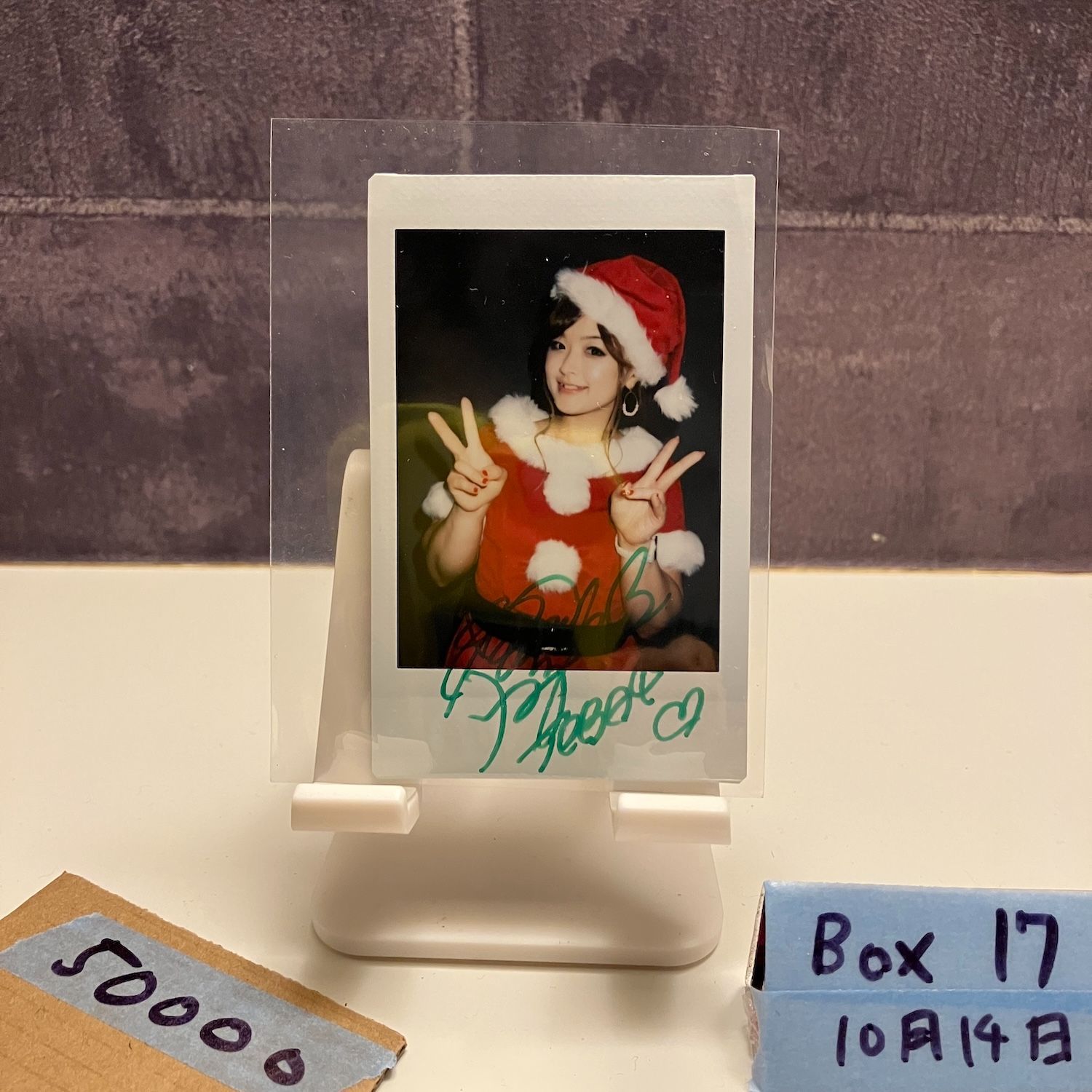 2015 P LEAGUE 鈴木理沙 1 6 直筆サインカード チェキ Fujifilm ファーストナンバー カード