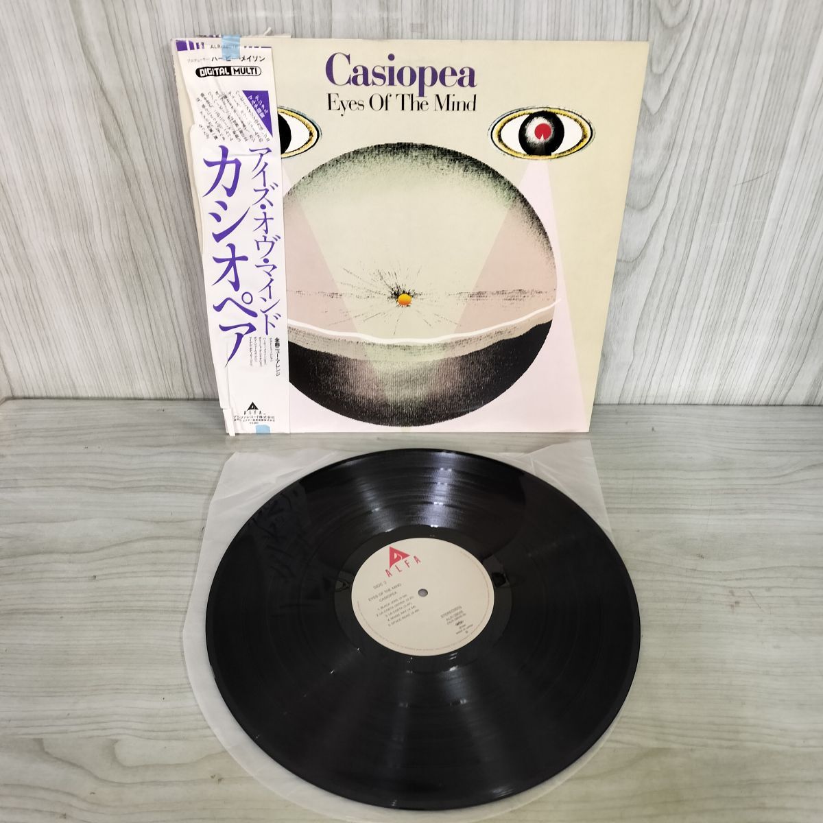 LP 帯付き 帯破れあり カシオペア Casiopea Make アイズオヴマインド