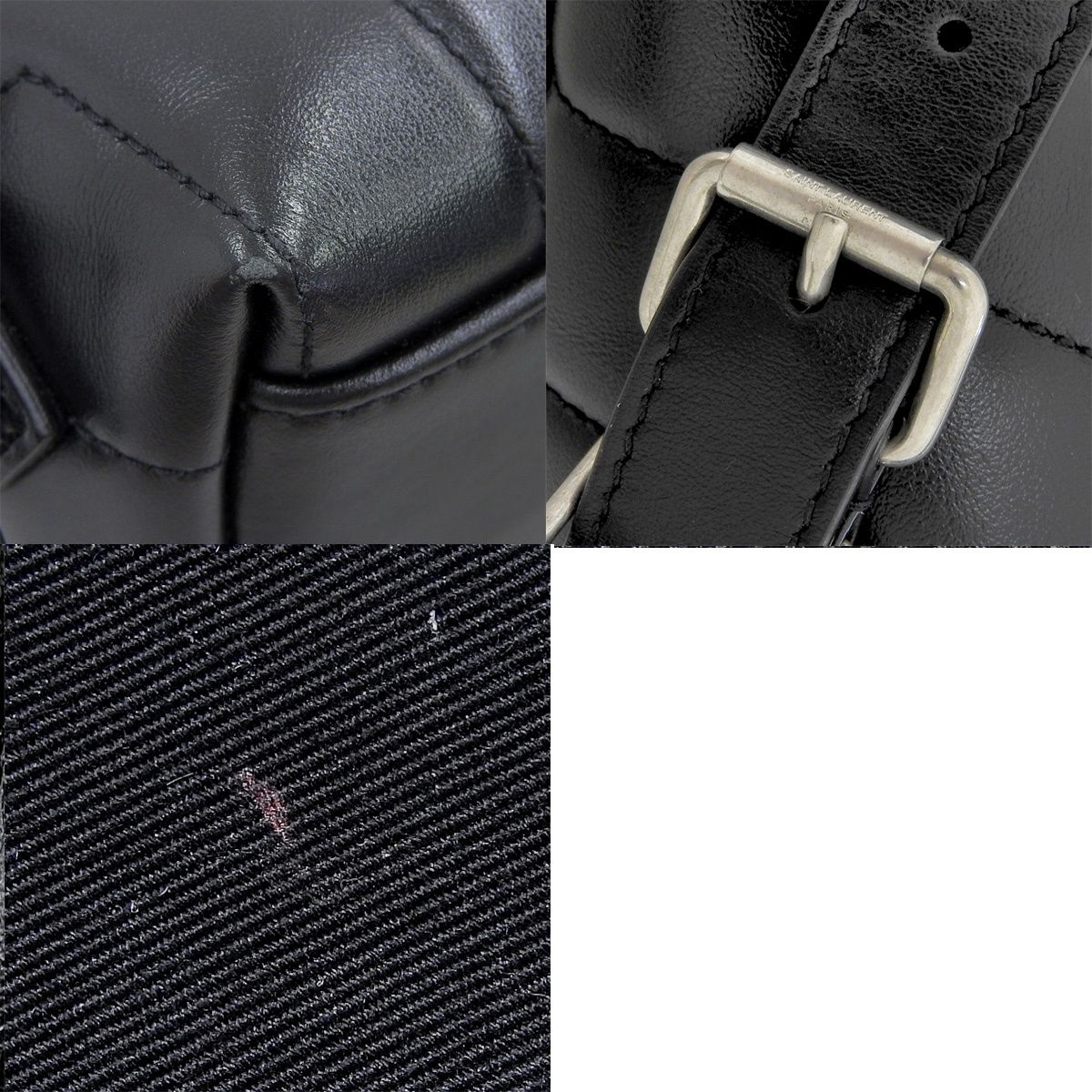 SAINT LAURENT PARIS(サンローランパリ) ルル バックパック リュックサック/バックパック YSL ロゴ 肩掛け Vステッチ キルティング レザー ブラック黒 マットシルバー金具 487220 レディース 40802157744【中古】【アラモード】 SAINT LAURENT PARIS(サンローランパリ) ルル バックパック リュック