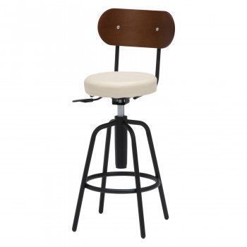 不二貿易 C D 15186 バースツール背付 HK 61201 IV