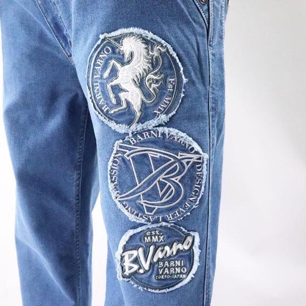 バーニヴァーノ デニムパンツ bss-ojs5275 ユニコーン 刺繍 ノータック