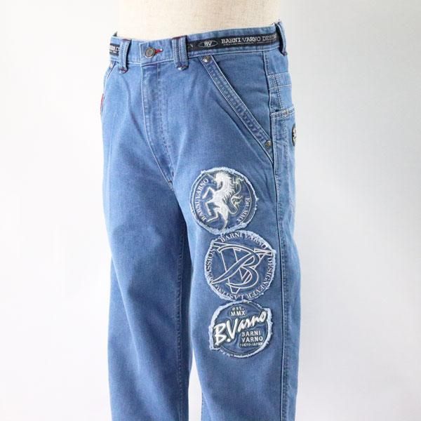 バーニヴァーノ デニムパンツ bss-ojs5275 ユニコーン 刺繍 ノータック