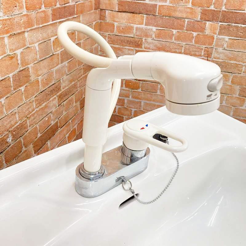 中古品】 National ナショナル 陶器製 水栓蛇口付き 手洗台 洗面化粧台