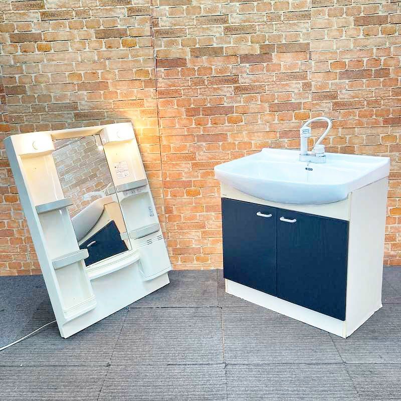 ナショナル　洗面台 ピアラ 洗面化粧台 木枠付1面鏡 600mm 照明なし 扉タイプ 全高1,800mm