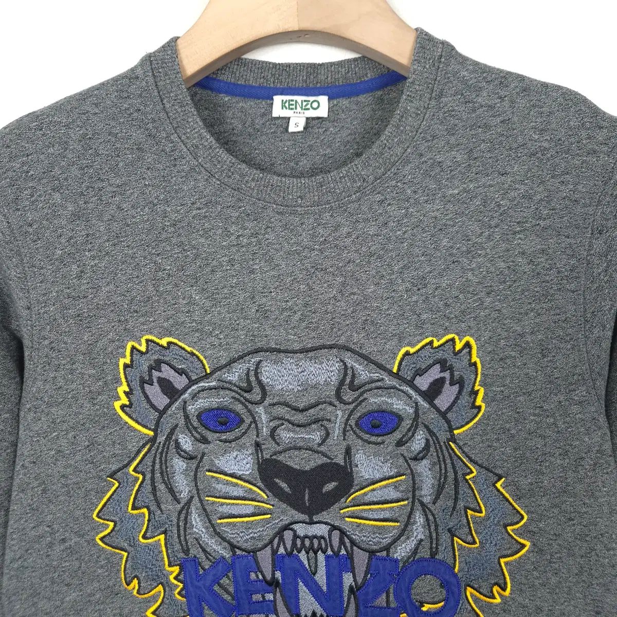 90 KENZO ケンゾー グレー タイガー 刺繍 スウェットシャツ - メルカリ