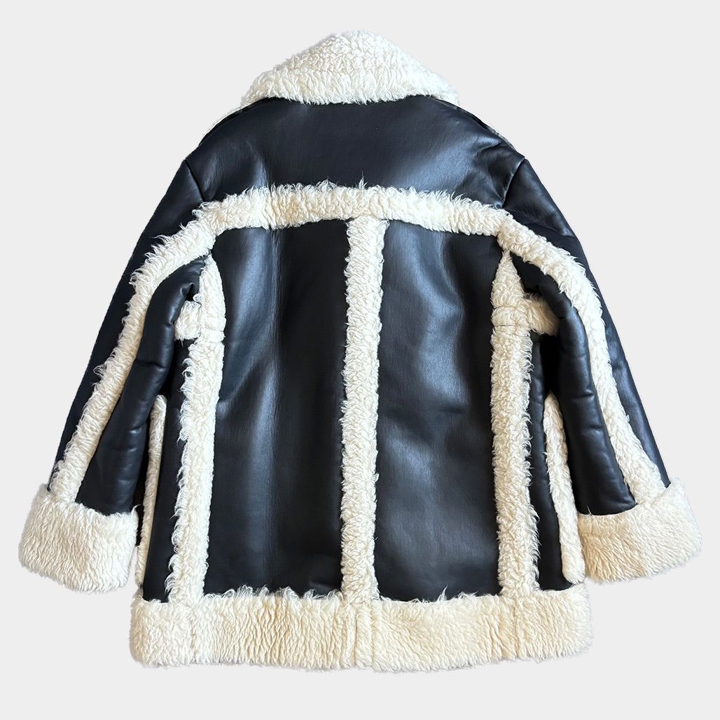 sacai サカイ2022-2023AW フェイクレザーボアコート - メルカリ