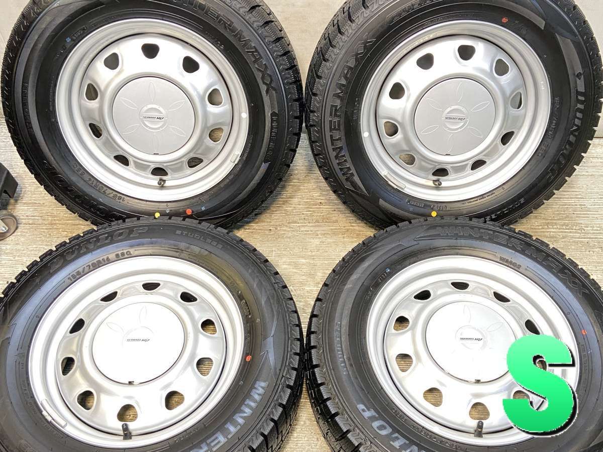 185/70R14 ダンロップ ウィンターマックス WM02 SCHWARZ MV 14x5.0 100