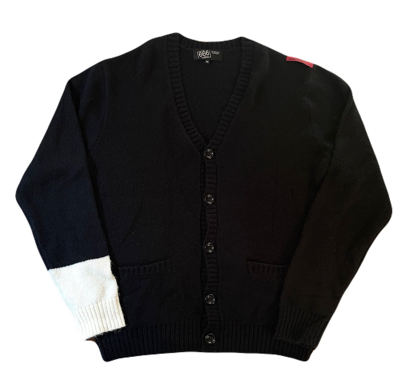 666 カーディガン モヘヤ入り ブラック サイズ M - メルカリ