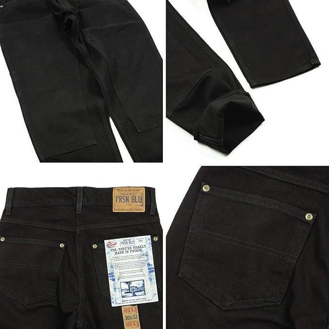 正規販売】プリズンブルース ブラック ダブルニー PRISON BLUES Made 