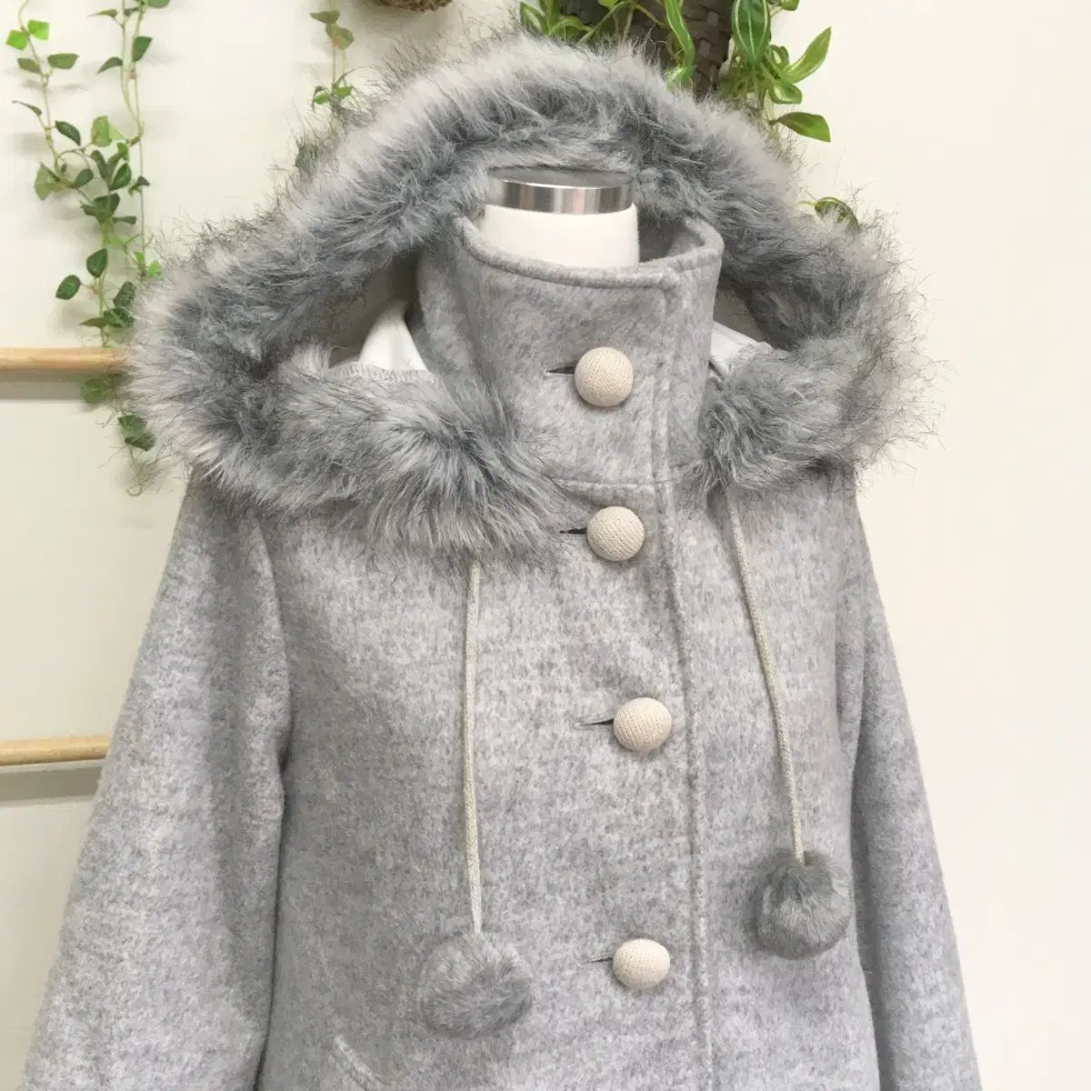 森女系 フードファーコート