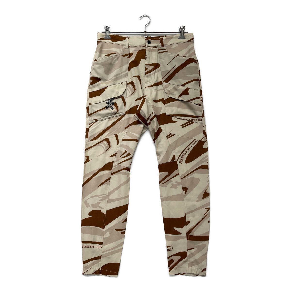 メンズ ラッセルノ パンツ 6 LL ベージュ系 ロング 総柄