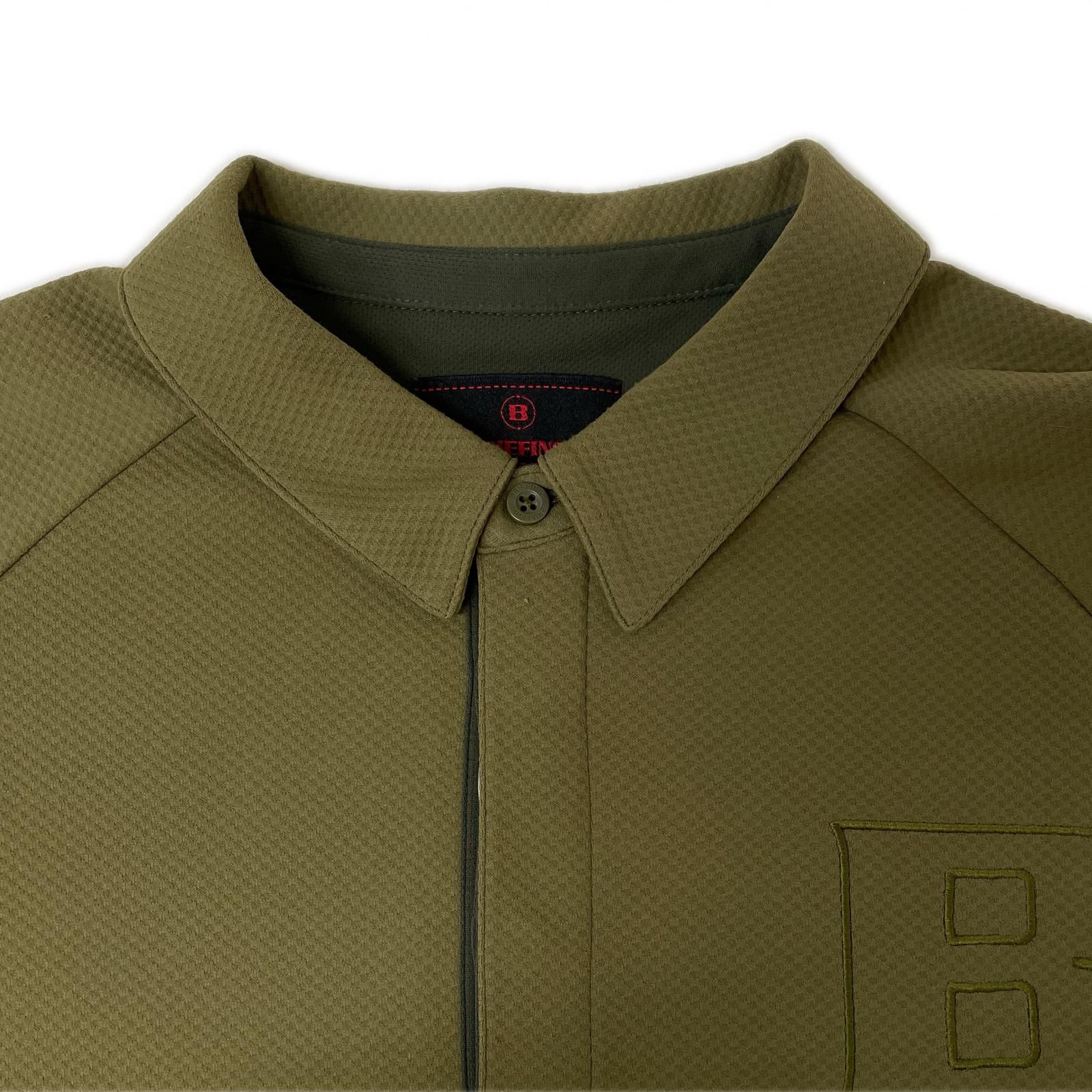 中古 メンズ ブリーフィング BRIEFING 長袖ポロシャツ XL カーキ