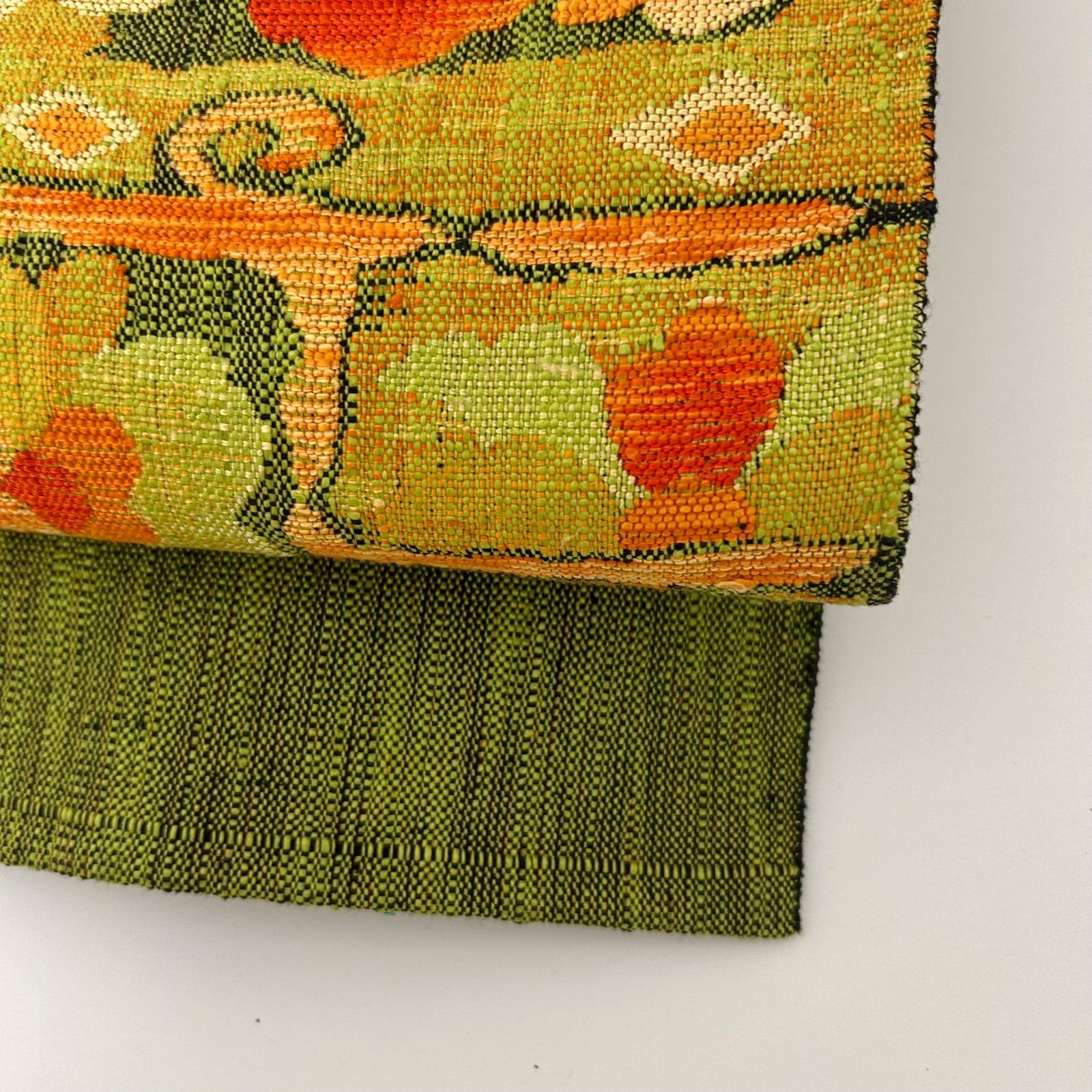 名古屋帯 真綿紬 花柄の可愛い織り出し 八寸 正絹 着物 MA-2391 - メルカリ