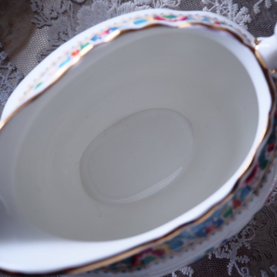 極美ヴィンテージ】英国コールポート製ミングローズ クリーマー