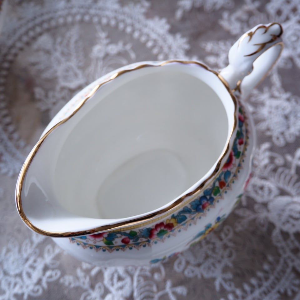 極美ヴィンテージ】英国コールポート製ミングローズ クリーマー