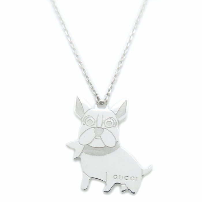 GUCCI グッチ フレンチブルドッグ ネックレス シルバー925 レディース