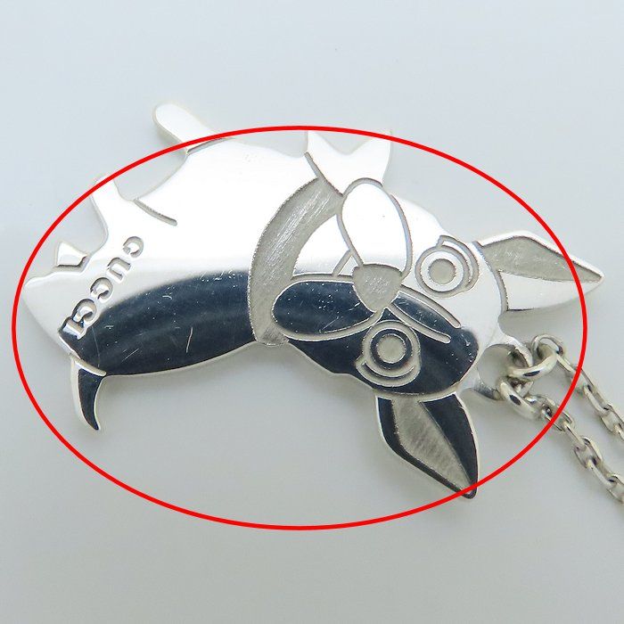 GUCCI グッチ フレンチブルドッグ ネックレス シルバー925 レディース