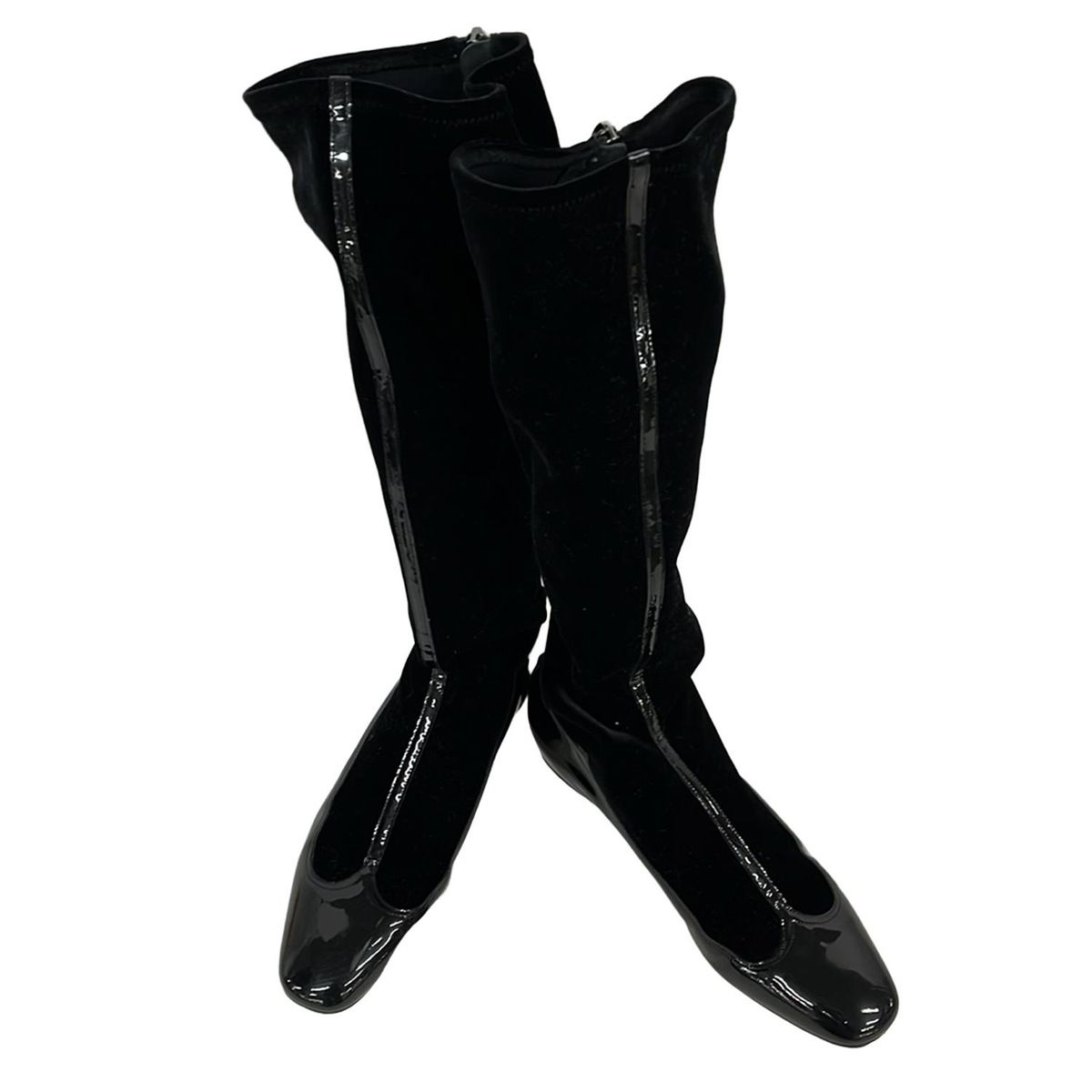 ジョルジオアルマーニ ブーツ 37 レディース - 黒 アウトソール張替済 レザー