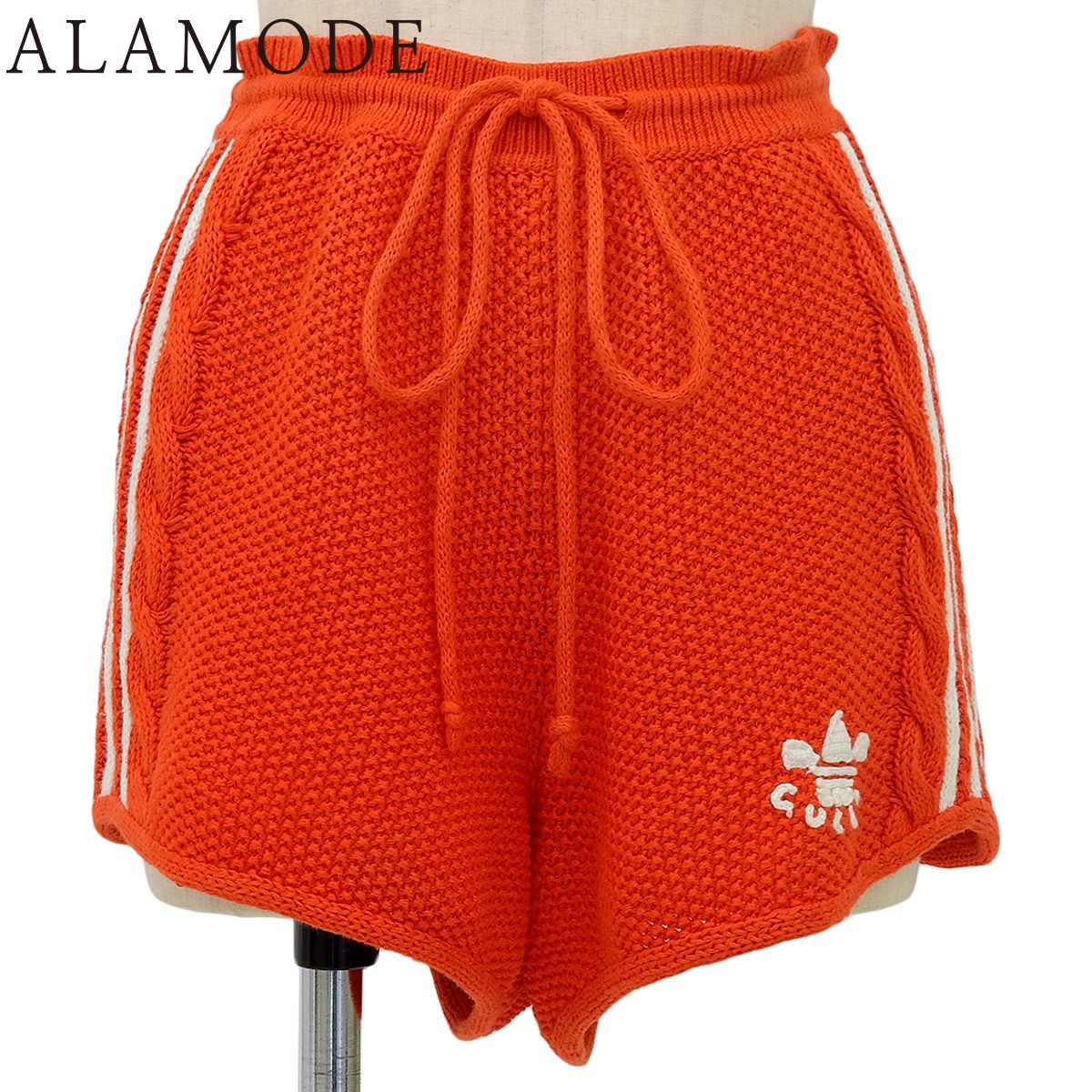 GUCCI(グッチ) アディダスコラボ ショートパンツ パンツ ボトムス 短パン アパレル adidas S リネン コットン オレンジ ホワイト白 693835 レディース 40802156567【中古】【アラモード】 GUCCI(グッチ) アディダスコラボ ショートパンツ パンツ ボトムス