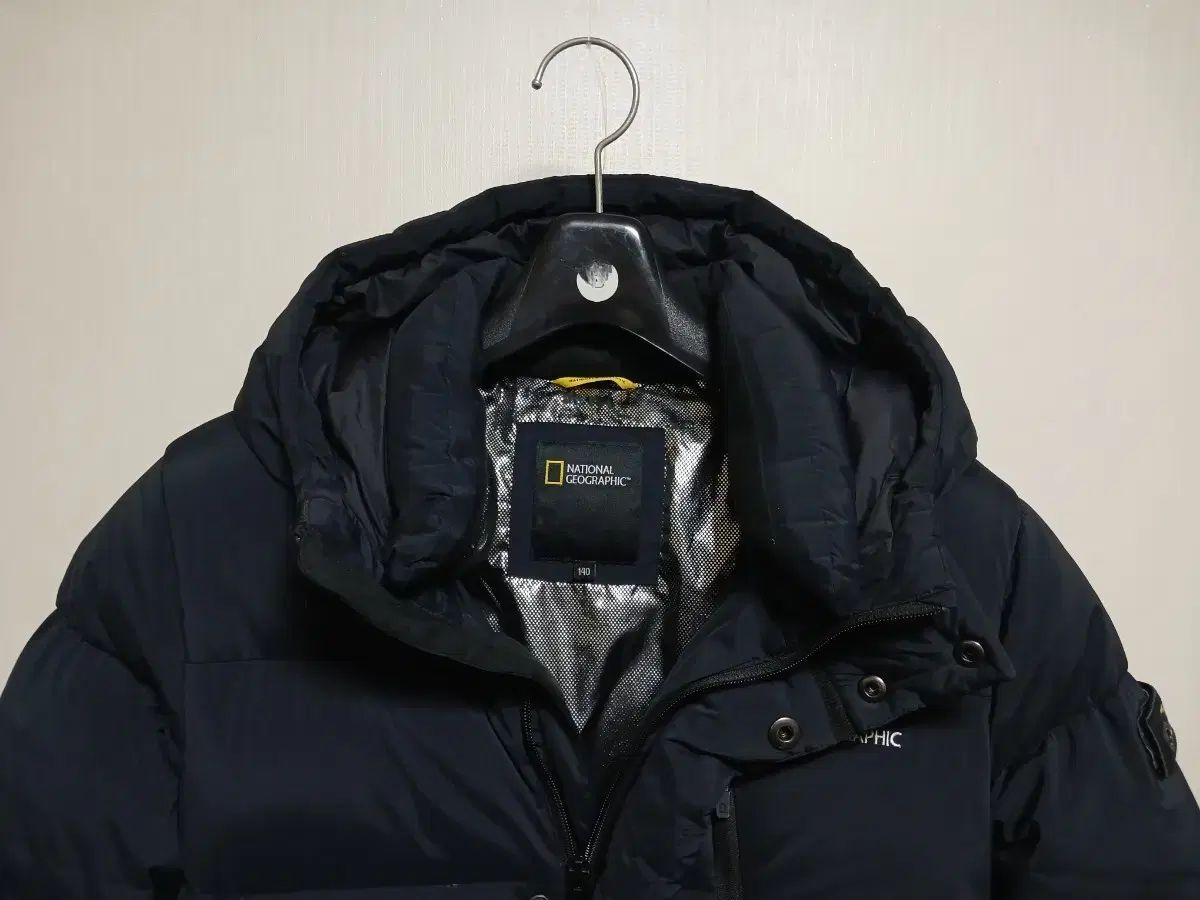 ナショナルジオグラフィック フード ロングダウンジャケット コート 140
