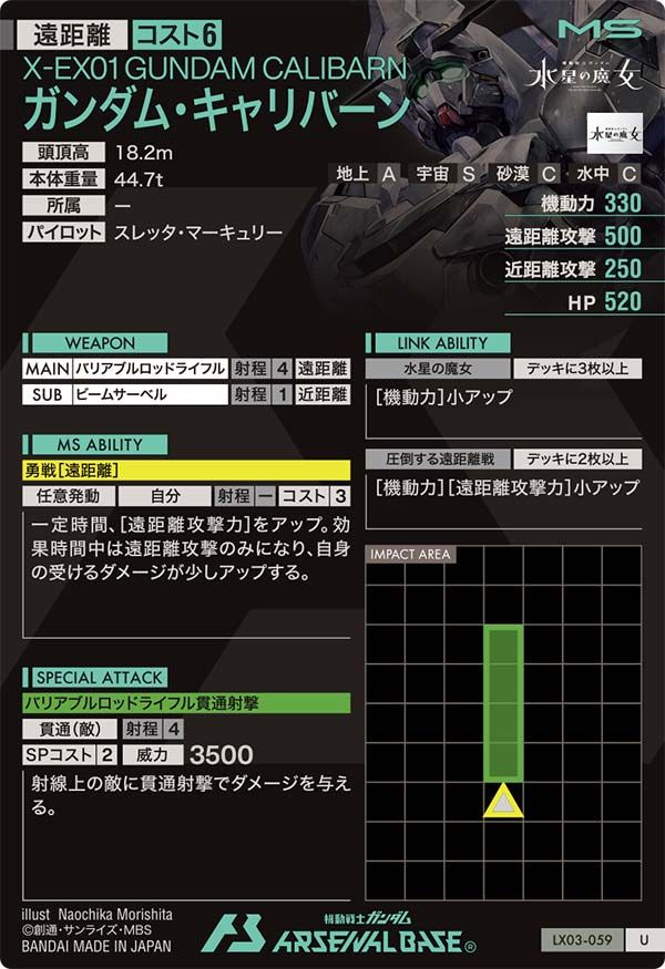 状態A ガンダム・キャリバーン U LX03-059 LINXTAGE SEASON:03 機動