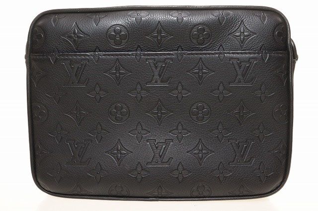 ルイヴィトン LOUIS VUITTON トリオ メッセンジャー M 46602 モノグラム シャドウ ショルダー バッグ ノワール ブラック ブランド古着ベクトル AA 251211