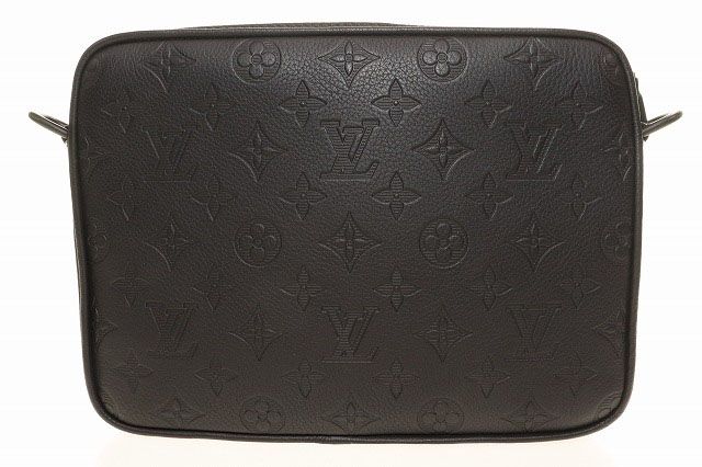 ルイヴィトン LOUIS VUITTON トリオ メッセンジャー M 46602 モノグラム シャドウ ショルダー バッグ ノワール ブラック ブランド古着ベクトル AA 251211