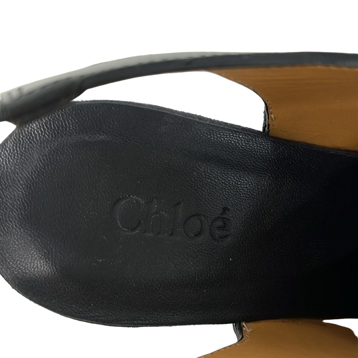 Chloe(クロエ) サンダル 36 レディース - 黒×ネイビー ウェッジソール