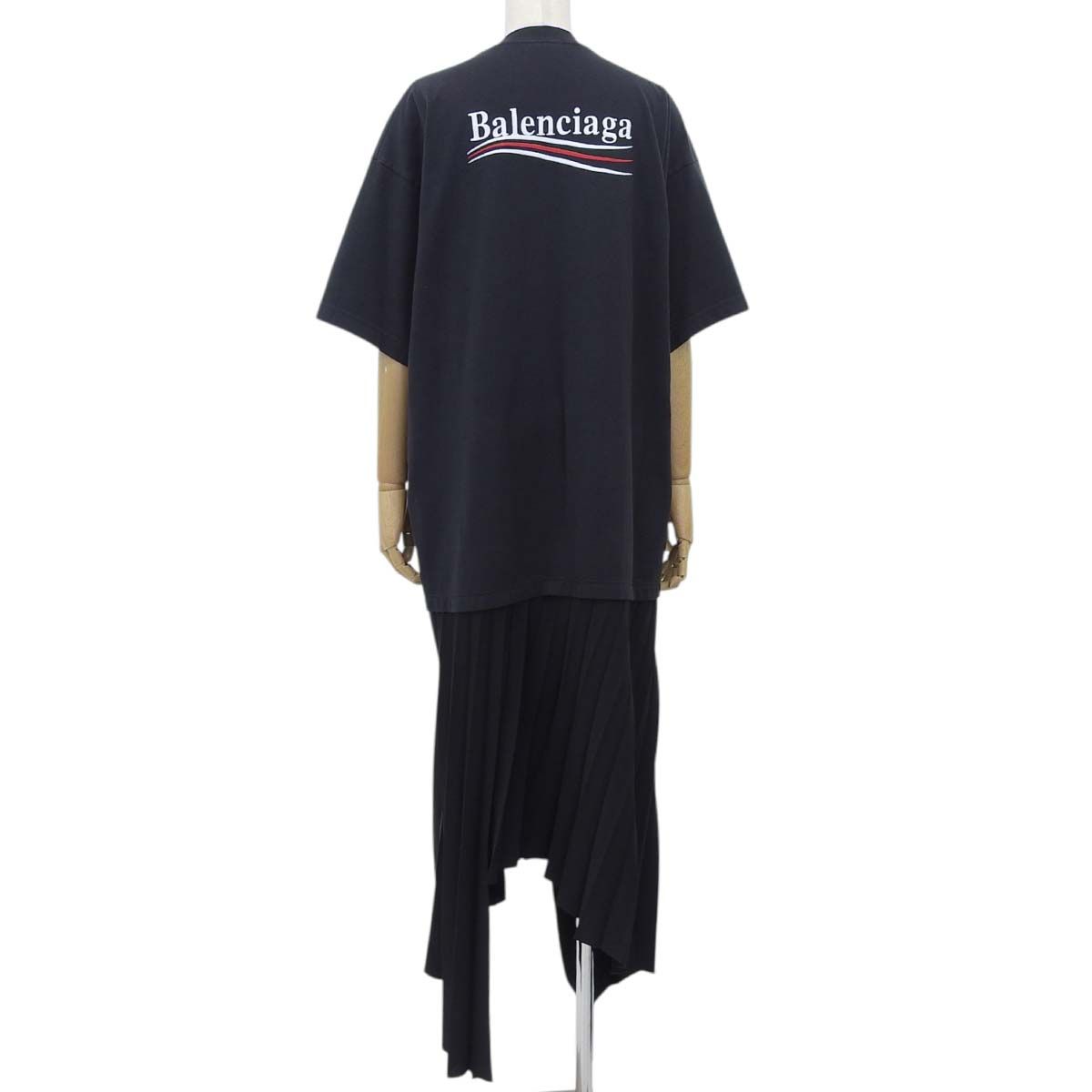 BALENCIAGA(バレンシアガ) Tシャツ プリーツ ワンピース 2023年 ロゴ