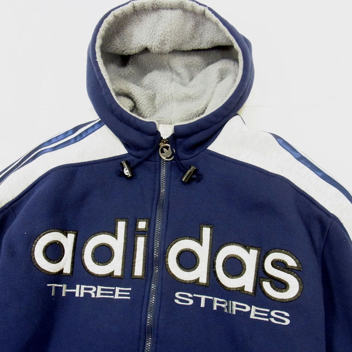 80～90s 銀タグ オールド adidas アディダス ビッグトレフォイル 両面