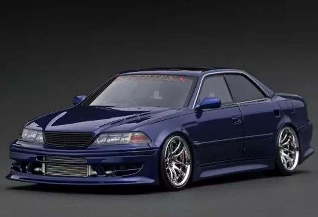 中古】ミニカー 1/18 VERTEX JZX100 MARK-II(ブルーメタリック