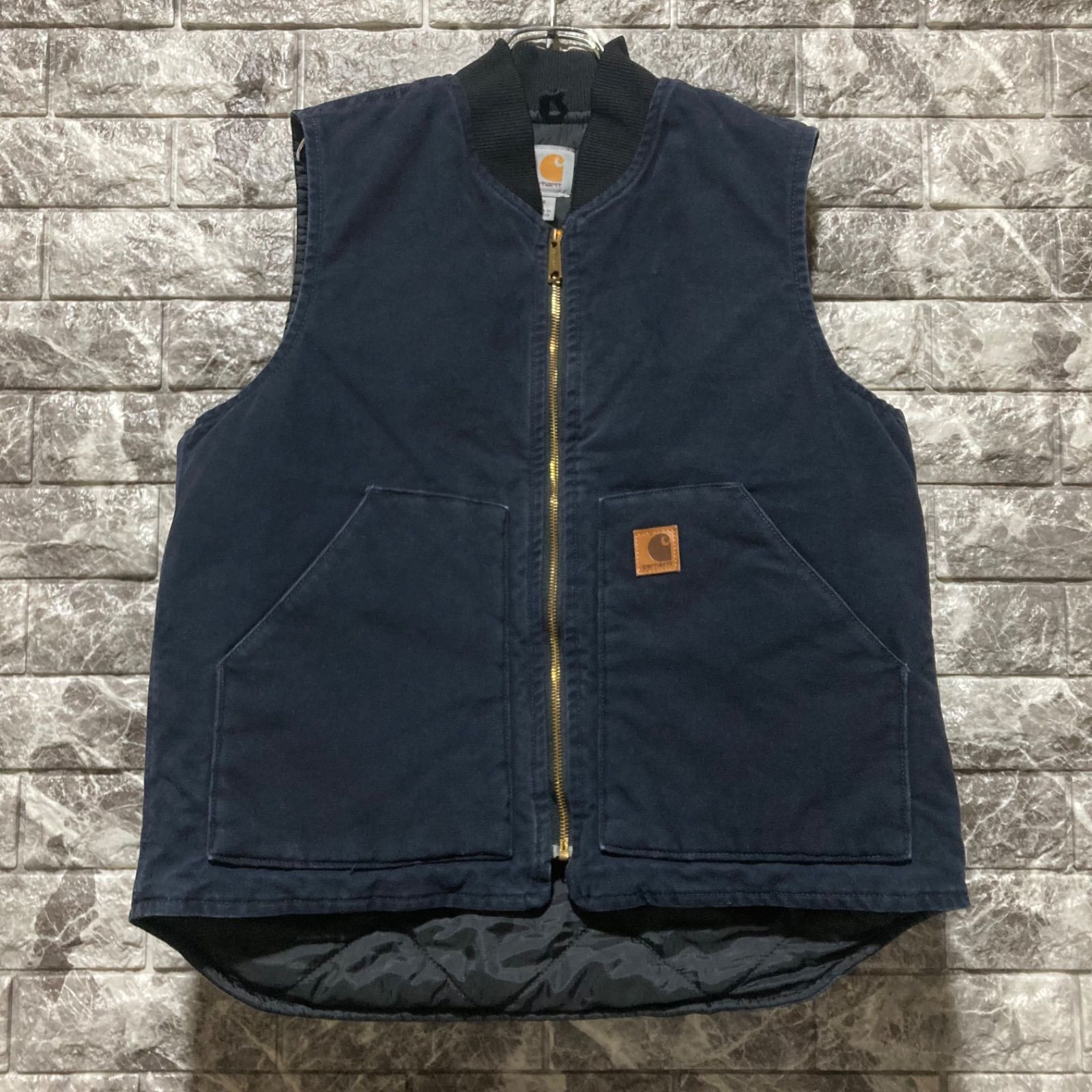 CARHARTT ダックベスト M ネイビー カーハート DUCK VEST ③ - メルカリ