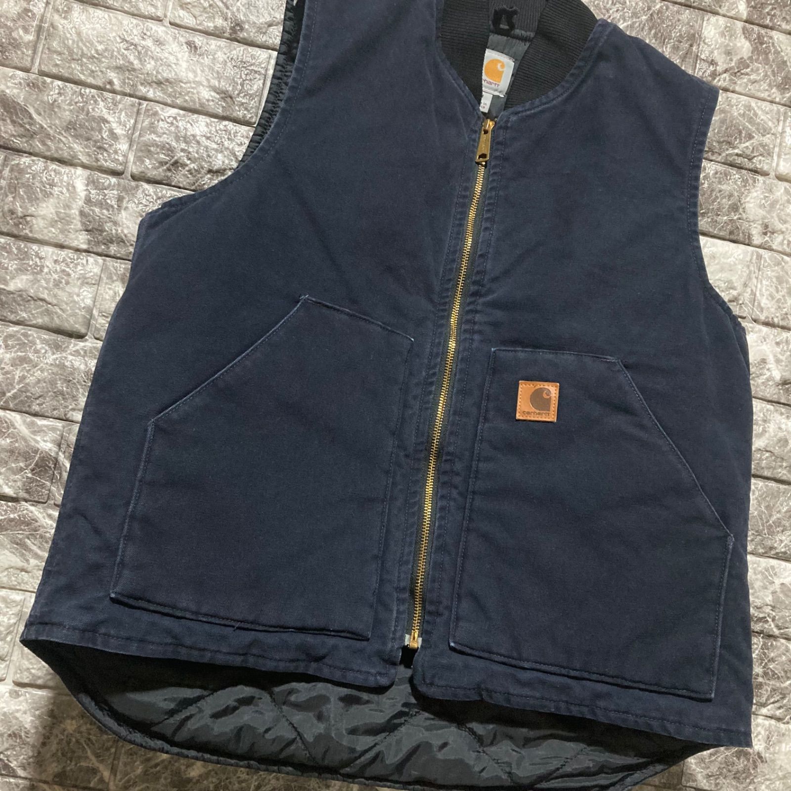 CARHARTT ダックベスト M ネイビー カーハート DUCK VEST ③ - メルカリ