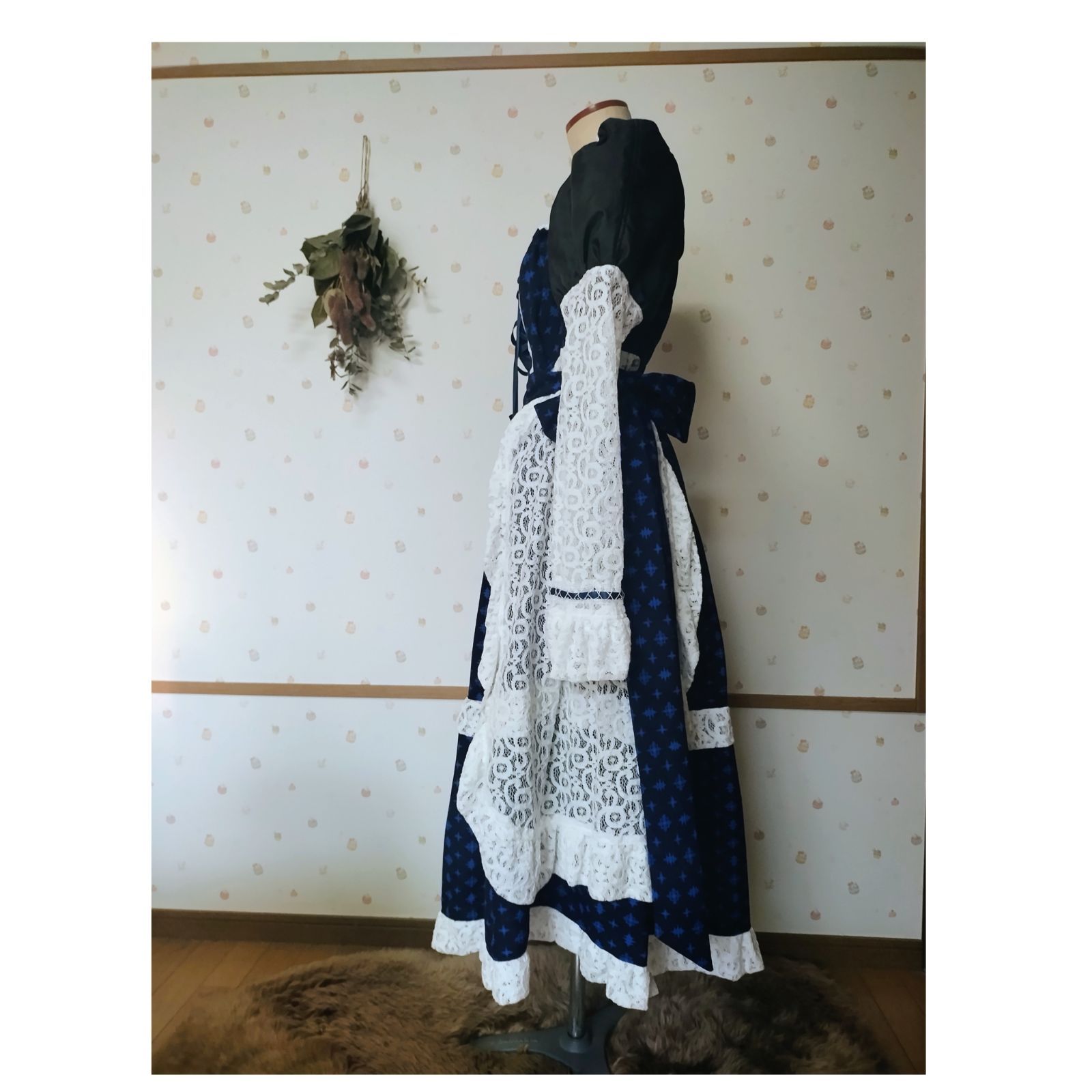 着物リメイク 0時4分の思考ワンピース