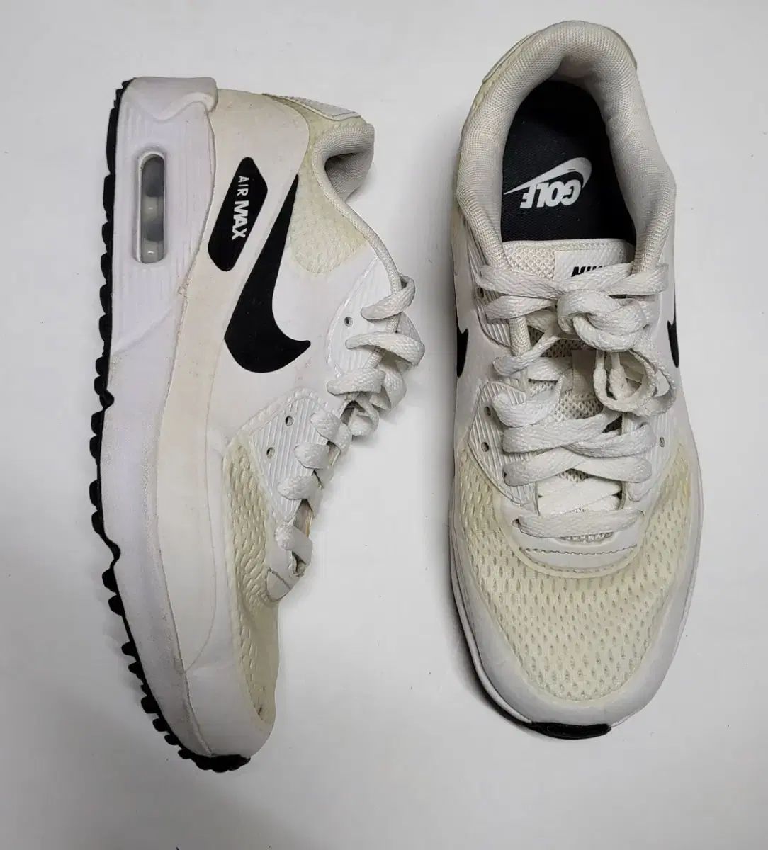 ナイキ エアマックス 90 ゴルフシューズ 白