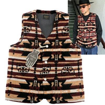 バイグラッドハンド ウール ベスト バーガンディ色 SPRITS HEART VEST スプリット ハートベスト